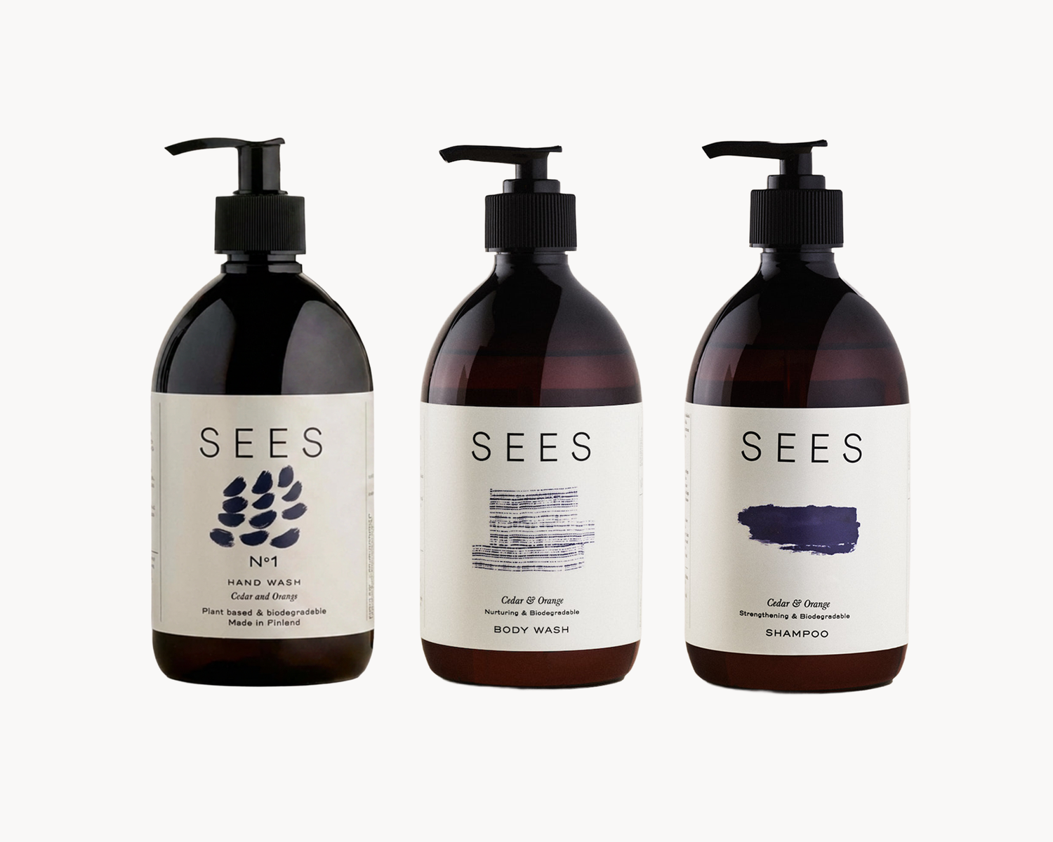 Cedar & Orange Set – Body Wash, Hand Wash & Shampoo
