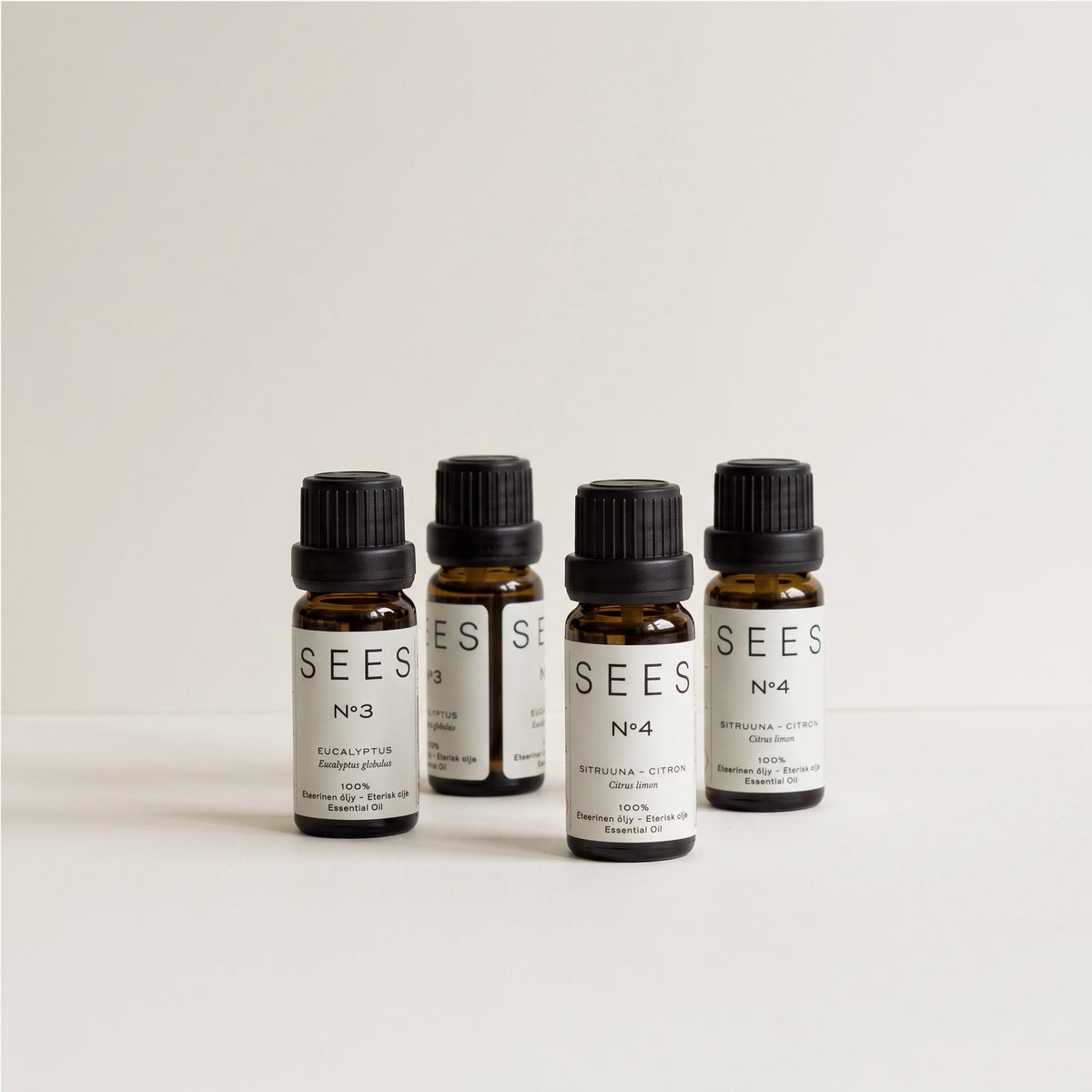 Essential Oils Set, two Eucalyptus and two Lemon, SEES